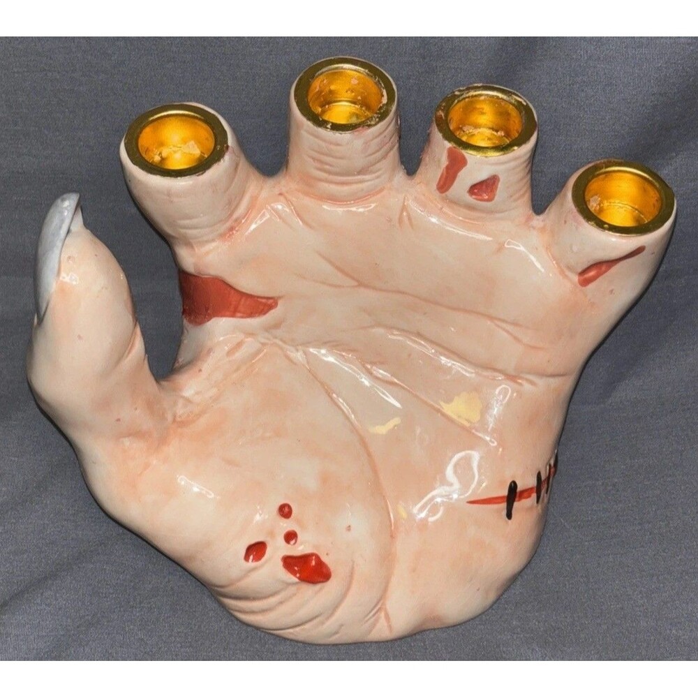 Bloody Witch Hand Candle Holder Spooky Horror Halloween Decor